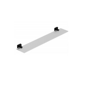 Изображение товара Полка стеклянная Kludi Vela S 2597339 с черными матовыми держателями