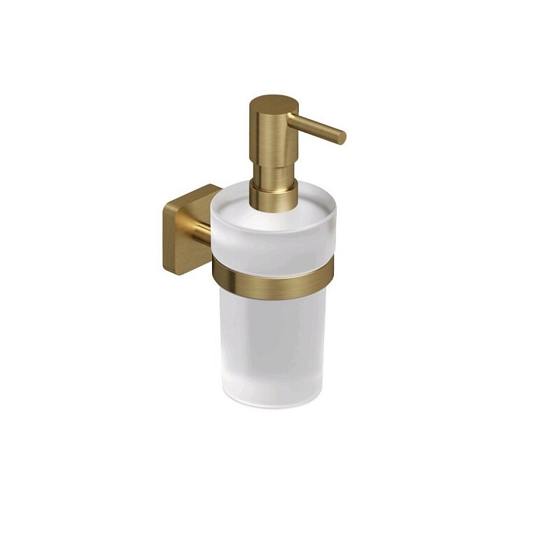 Изображение товара Дозатор для жидкого мыла Kludi Vela S 25976N0, 150 мл, цвет держателя золото брашированное