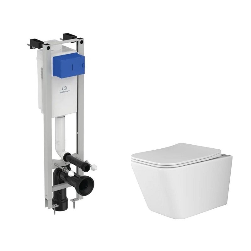 Изображение товара Инсталляция Ideal Standard с безободковым унитазом Ceramicanova Rimless микролифт