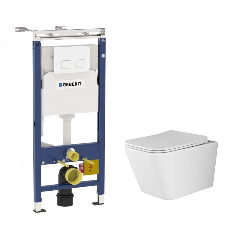 Изображение товара Инсталляция Geberit Duofix Delta с безободковым унитазом Ceramicanova Rimless