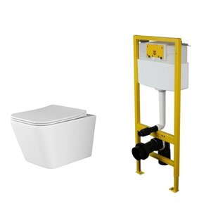 Изображение товара Инсталляция Elsen с безободковым унитазом Ceramicanova Rimless, микролифт