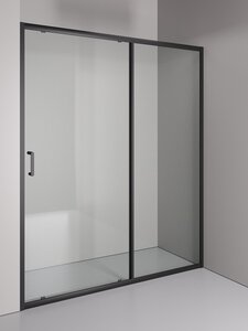 Изображение товара Душевая дверь Orange E02-160TB, 160 см, стекло прозрачное, профиль черный матовый