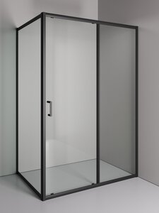 Изображение товара Душевой уголок Orange E23-13090TB, 130 x 90 см, стекло прозрачное, профиль черный матовый