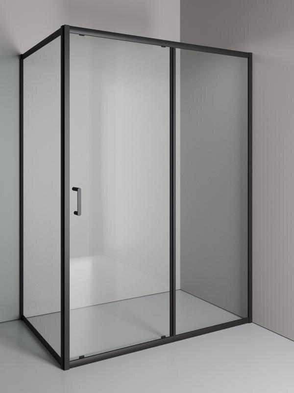 Изображение товара Душевой уголок Orange E23-14090TB, 140 x 90 см, стекло прозрачное, профиль черный матовый Изображение товара Душевой уголок Orange E23-14090TB, 140 x 90 см, стекло прозрачное, профиль черный матовый