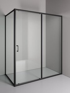 Изображение товара Душевой уголок Orange E23-16090TB, 160 x 90 см, стекло прозрачное, профиль черный матовый