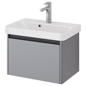 Изображение товара Тумба под раковину Dreja Luxury 99.2011, 55 см, подвесная, цвет серый базальт