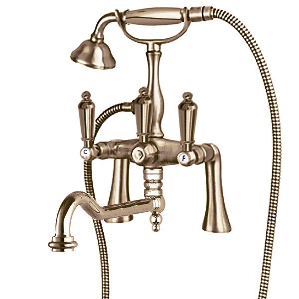 Изображение товара Смеситель для ванны и душа Cezares First PBV2-02-M бронза с ручным душем и поворотным изливом