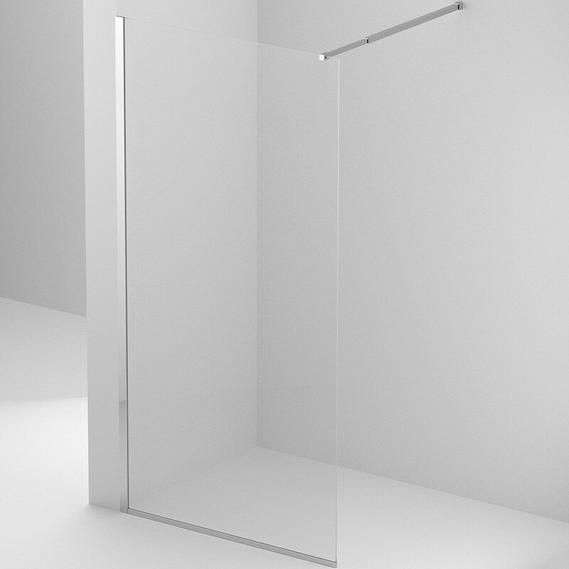 Изображение товара Душевая стенка BelBagno Kraft-L-1-70-C-Cr 70 см, прозрачное стекло, хром