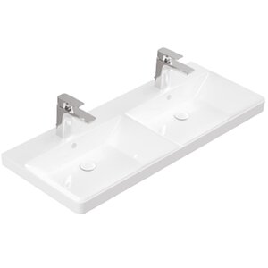 Изображение товара Раковина Dreja Luxury 120 11120-KL белая прямоугольная из фаянса 120 см