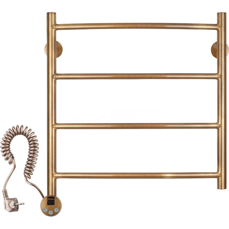 Изображение товара Полотенцесушитель электрический Secado Милан 1 плюс 4603777462666/4603777462673, ширина 40 см, высота 50 см, ТЭН слева/справа, цвет бронза