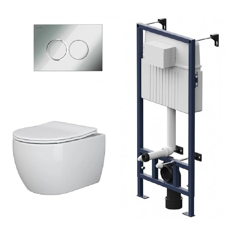 Изображение товара Комплект инсталляции и унитаза Am.Pm ProC с безободковой чашей и микролифтом