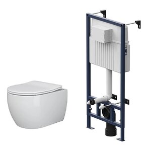 Изображение товара Инсталляция Am.Pm ProC, с безободковым унитазом Ceramicanova Play Rimless, сиденье микролифт, I012707/CN3001, сантехфарфор