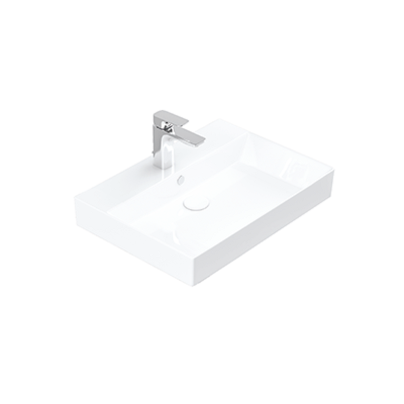 Изображение товара Раковина Dreja Stance 70 17070-KL белая прямоугольная фаянс 70 см