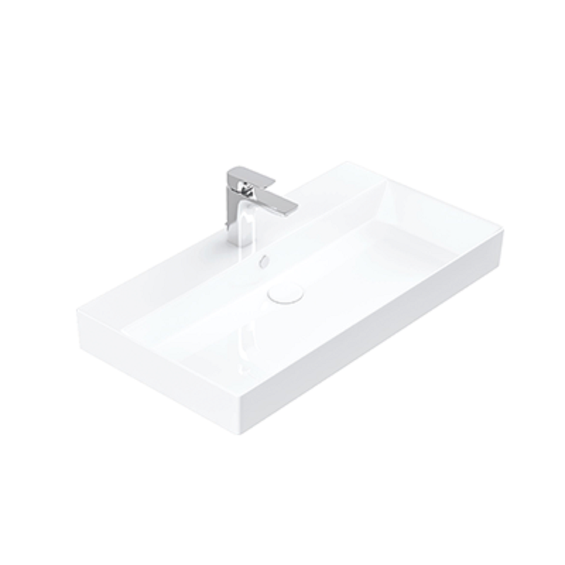 Изображение товара Раковина Dreja Stance 85, 17085-KL 85 см белая прямоугольная для ванной