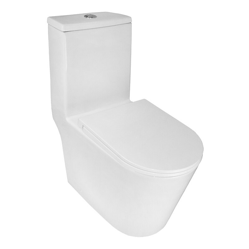 Изображение товара Унитаз-моноблок Azario Scala AZ-8101 безободковый с микролифтом белый