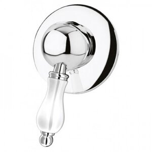 Изображение товара Смеситель Cezares ELITE-DIM-01-Bi для душа, хром, ручка белая