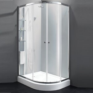 Изображение товара Душевой уголок Cezares ANIMA-W-RH-2-120/100-P-Cr-L, 120 х 100 см, стекло рифленое, профиль хром