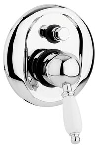 Изображение товара Смеситель Cezares ELITE-VDIM-01-Bi для душа, хром, ручка белая