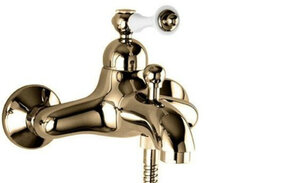 Изображение товара Смеситель для ванны и душа Cezares Margot бронза/белый итальянский дизайн