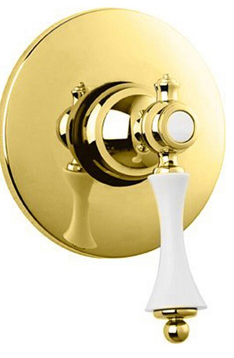 Изображение товара Смеситель Cezares Margot MARGOT-DIM-03/24-Bi для душа в золоте и белом