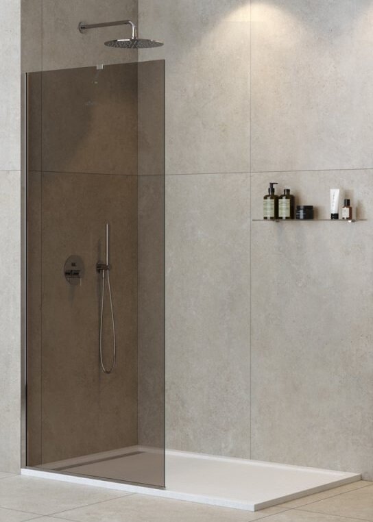 Изображение товара Cezares Liberta-L-1-TB-80-BR-Cr: душевая стенка без дверей, 80x195 см