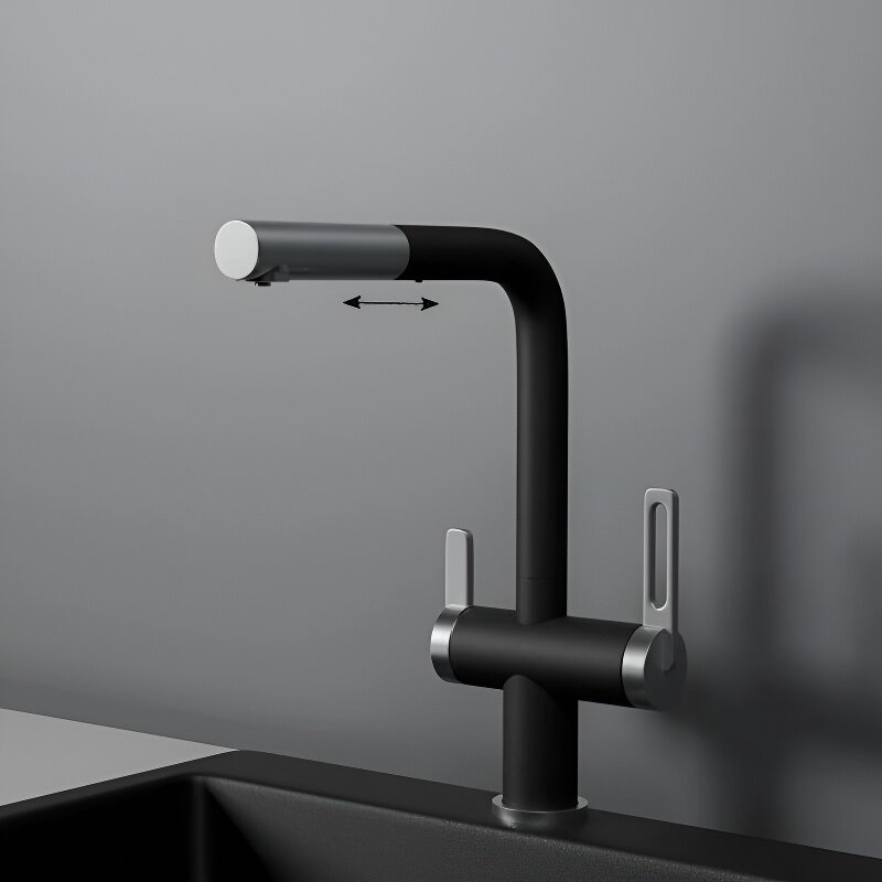 Изображение товара Смеситель Granula GR-8170 турмалин для кухонной мойки с подключением к фильтру