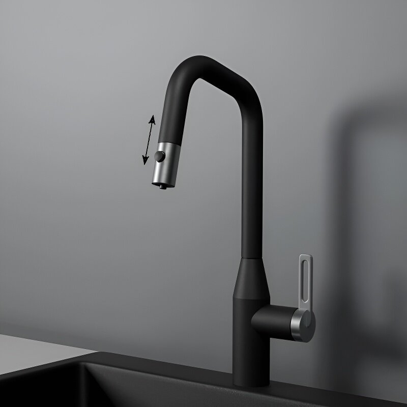 Изображение товара Смеситель для кухонной мойки Granula GR-8171 с подключением к фильтру, выдвижной излив