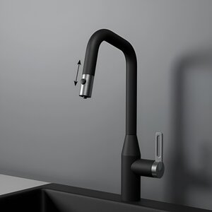 Изображение товара Смеситель для кухонной мойки Granula GR-8171 шварц, с подключением к фильтру