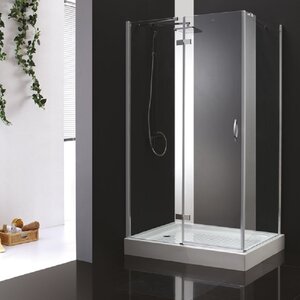 Изображение товара Душевой уголок Cezares BERGAMO-W-AH-1-100/80-C-Cr-L/BERGAMO-W-AH-1-100/80-C-Cr-R, 100 х 80 см, дверь слева/справа, стекло прозрачное, профиль хром