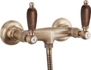 Изображение товара Смеситель Cezares First DS-02-Nc цвет бронза, ручки орех