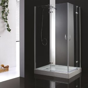Изображение товара Душевой уголок Cezares BERGAMO-W-AH-2-100/90-C-Cr-L/BERGAMO-W-AH-2-100/90-C-Cr-R, 100 х 90 см, дверь слева/справа, стекло прозрачное, профиль хром