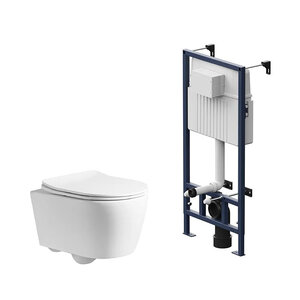 Изображение товара Инсталляция Am.Pm ProC с безободковым унитазом Ceruttispa Sella PP, сиденье микролифт, I012707/CT9738