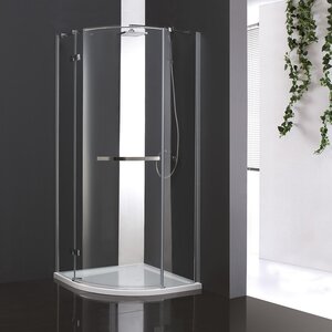 Изображение товара Душевой уголок Cezares BERGAMO-W-RH-1-120/100-ARCO-C-Cr-L-IV/BERGAMO-W-RH-1-120/100-ARCO-C-Cr-R-IV, 120 х 100 см, дверь слева/справа, стекло прозрачное, профиль хром