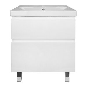 Изображение товара Тумба с раковиной Azario Мила Н CS00091364, 60 см, напольная, белая матовая