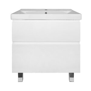 Изображение товара Тумба с раковиной Azario Мила Н CS00092800, 70 см, напольная, белая матовая