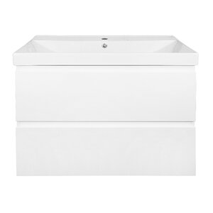 Изображение товара Тумба с раковиной Azario Мила CS00091365, 80 см, подвесная, белая матовая