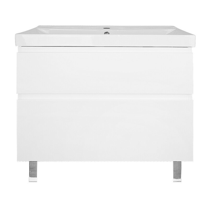 Изображение товара Тумба с раковиной Azario Мила Н CS00091366, 80 см, напольная, белая матовая