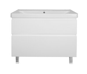 Изображение товара Тумба с раковиной Azario Мила Н CS00089953, 90 см, напольная, белая матовая