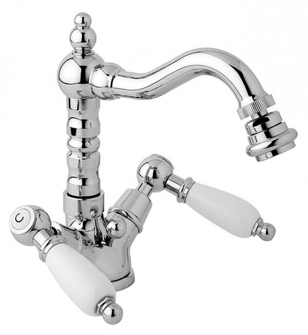 Изображение товара Смеситель для биде Cezares FIRST-BS2-01-Bi хром с поворотным изливом и донным клапаном