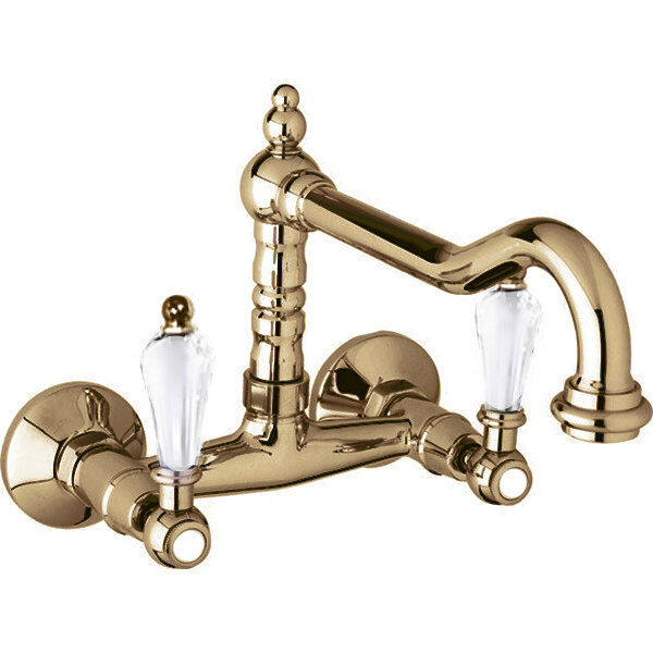 Изображение товара Смеситель для кухни Cezares FIRST-LLP-02-Bi бронза и белый ручки