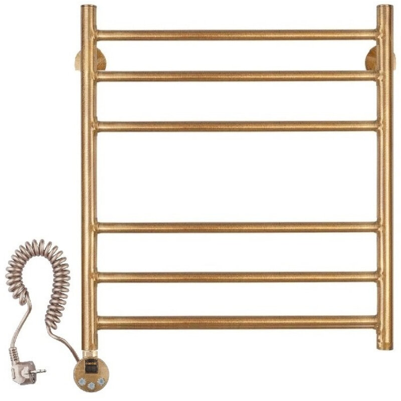 Изображение товара Полотенцесушитель электрический Secado Триада 3 4603777468972/4603777469122, ширина 50 см, высота 60 см, ТЭН слева/справа, цвет бронза