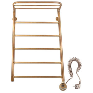 Изображение товара Полотенцесушитель электрический Secado Триада 4 4603777469351/4603777469474, ширина 40 см, высота 80 см, ТЭН слева/справа, с полкой, цвет бронза
