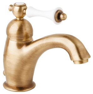 Изображение товара Смеситель Cezares Margot MARGOT-LSM1-A-02-Bi для раковины, бронза/белый