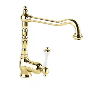 Изображение товара Смеситель Cezares Margot MARGOT-LLM2-03/24-Bi для мойки, золото/белый