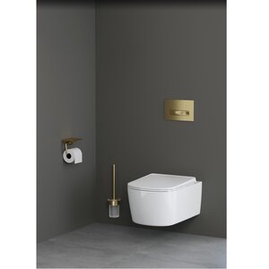 Изображение товара Ершик для унитаза Kludi Vela R 58974N0, держатель золото брашированное