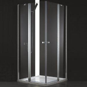 Изображение товара Душевой уголок Cezares ELENA-W-AH-2-120/100-C-Cr, 120 x 100 см, стекло прозрачное, профиль хром