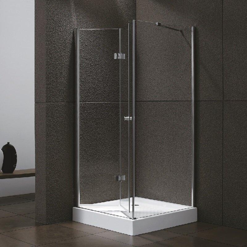 Изображение товара Душевой уголок Cezares ELENA-W-AS-1-80-C-Cr 80x80 см с прозрачным стеклом и хром-профилем