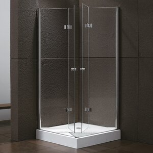 Изображение товара Душевой уголок Cezares ELENA-W-AS-2-100-C-Cr, 100 x 100 см, стекло прозрачное, профиль хром