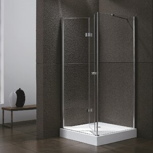 Изображение товара Душевой уголок Cezares ELENA-W-ASH-1-90/100-C-Cr 90x100 см со складными дверями и прозрачным стекло