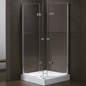 Изображение товара Душевой уголок Cezares ELENA-W-ASH-2-100/90-C-Cr, 100 x 90 см, стекло прозрачное, профиль хром